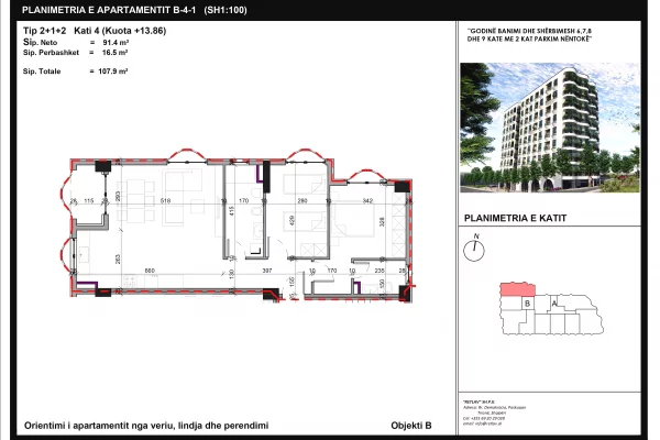 Shtepi ne shitje 2+1 ne Tirane - 140,000 Euro