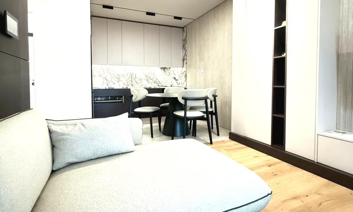 Shtepi me qera Apartament ne Tirane, 1+1, Mobilimi E mobiluar, Pagesa 1,200  Euro.