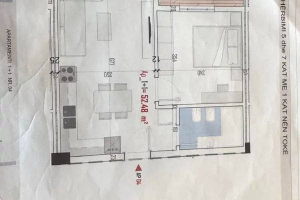 Apartment for sale in Tirana 1+1, Emty