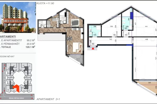 House for Sale 2+1 in Tirana - 212,000 Euro
