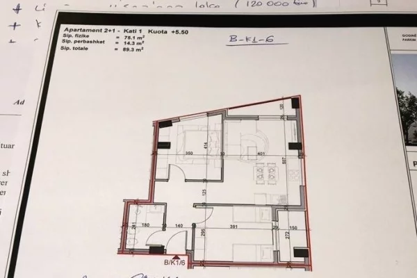 Apartment for sale in Tirana 2+1, Emty