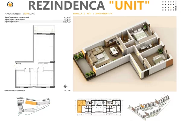 Apartment for sale in Tirana 2+1, Emty