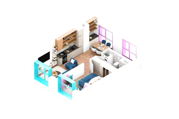 Apartment for sale in Tirana 1+1, Emty