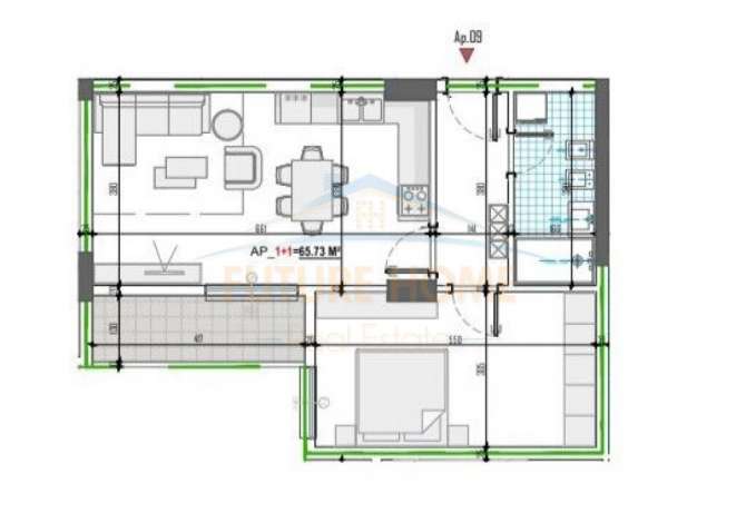 Shtepi ne shitje 1+1 ne Tirane - 72,200 Euro