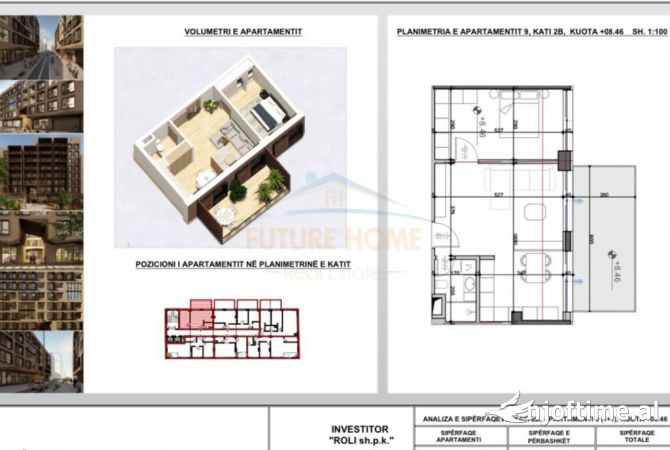 Shtepi ne shitje Apartament ne Tirane, 2+1, Mobilimi Bosh, pa mobiluar, Pagesa 136,000  Euro.