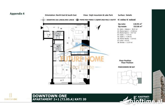 Shtepi ne shitje 2+1 ne Tirane - 633,539 Euro