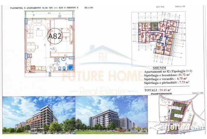 Shtepi ne shitje 1+1 ne Tirane - 59,450 Euro