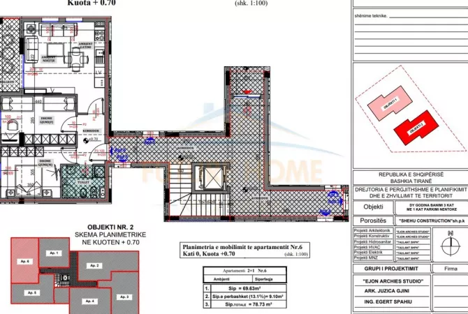 House for Sale 2+1 in Tirana - 122,031 Euro