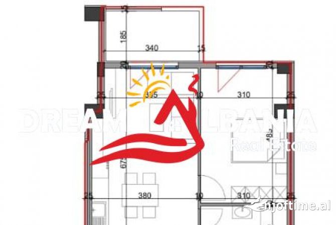 Shtepi ne shitje Apartament ne Tirane, 1+1, Mobilimi Bosh, pa mobiluar, Pagesa 97,000  Euro.