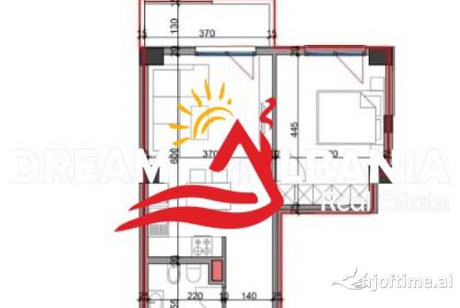 Shtepi ne shitje Apartament ne Tirane, 1+1, Mobilimi Bosh, pa mobiluar, Pagesa 97,000  Euro.