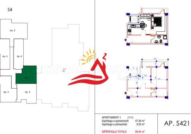 Shtepi ne shitje 1+1 ne Tirane - 75,822 Euro