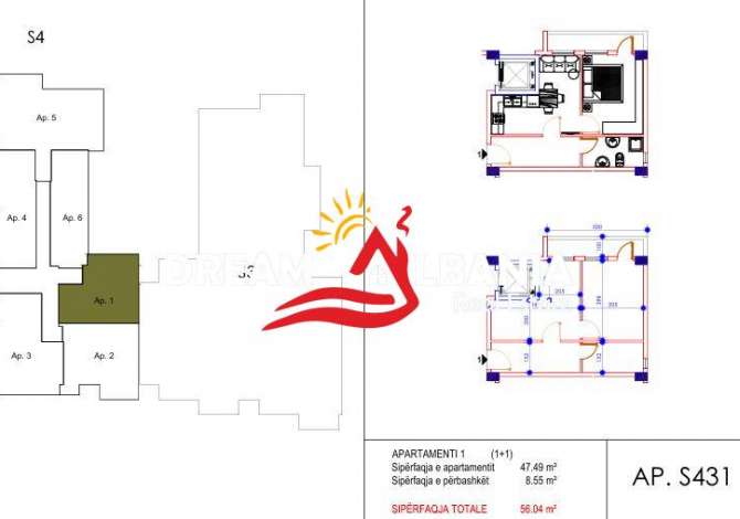 Shtepi ne shitje 1+1 ne Tirane - 75,822 Euro