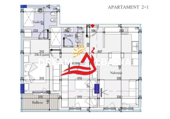 Shtepi ne shitje Apartament ne Tirane, 2+1, Mobilimi Bosh, pa mobiluar, Pagesa 92,000  Euro.