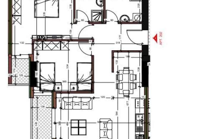 Shtepi ne shitje Apartament ne Tirane, 2+1, Mobilimi Bosh, pa mobiluar, Pagesa 157,000  Euro.