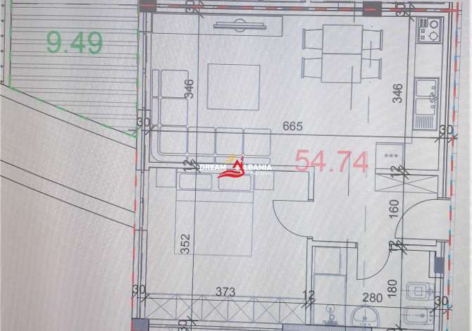 Shtepi ne shitje  ne Tirane, 1+1, Mobilimi Bosh, pa mobiluar, Pagesa 70,340  Euro.