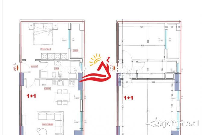 Shtepi ne shitje 1+1 ne Tirane - 130,000 Euro