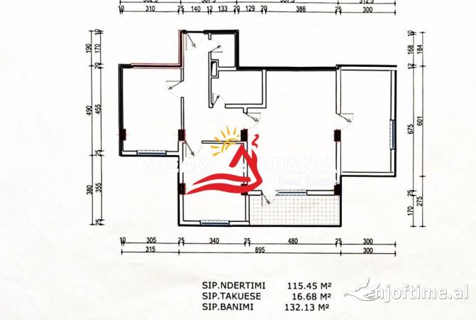 Shtepi ne shitje Apartament ne Tirane, 3+1, Mobilimi Bosh, pa mobiluar, Pagesa 192,900  Euro.