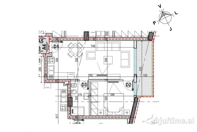 Shtepi ne shitje Apartament ne Tirane, 1+1, Mobilimi Bosh, pa mobiluar, Pagesa 134,016  Euro.