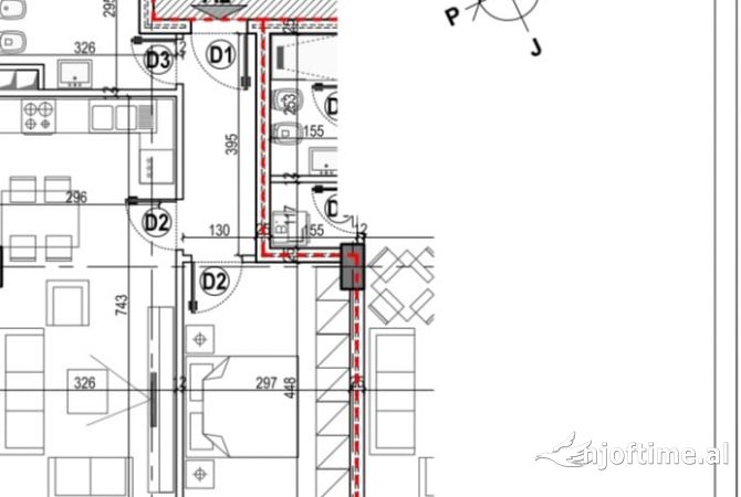 Shtepi ne shitje Apartament ne Tirane, 1+1, Mobilimi Bosh, pa mobiluar, Pagesa 134,016  Euro.