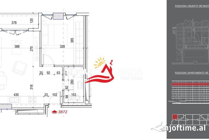 Shtepi ne shitje Apartament ne Tirane, 1+1, Mobilimi Bosh, pa mobiluar, Pagesa 63,400  Euro.