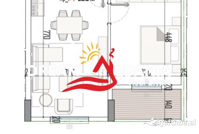 Shtepi ne shitje 1+1 ne Tirane - 51,500 Euro