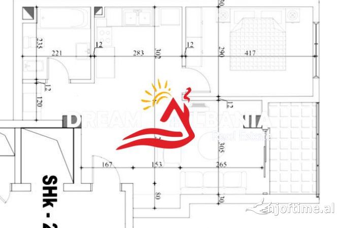 Shtepi ne shitje 1+1 ne Tirane - 83,000 Euro