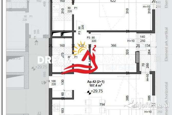 Shtepi ne shitje 2+1 ne Tirane - 175,000 Euro
