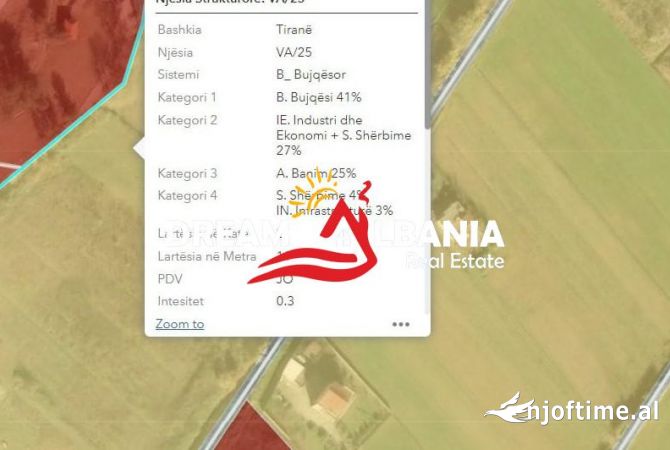 Truall ose Toke  ne Tirane - 160,000 Euro