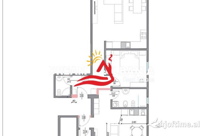 Shtepi ne shitje Apartament ne Vlore, 3+1, Mobilimi E mobiluar, Pagesa 318,000  Euro.