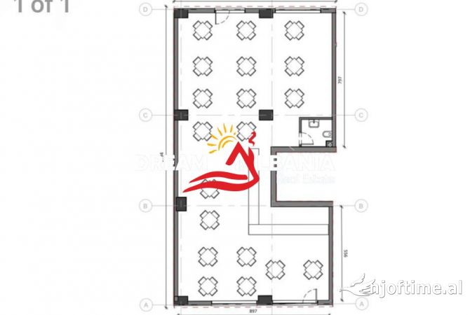 Ambient biznesi me qera 3+1 ne Tirane - 1,200 Euro