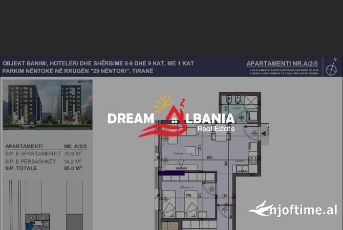 Casa in vendita 2+1 a Tirana - 109,650 Euro