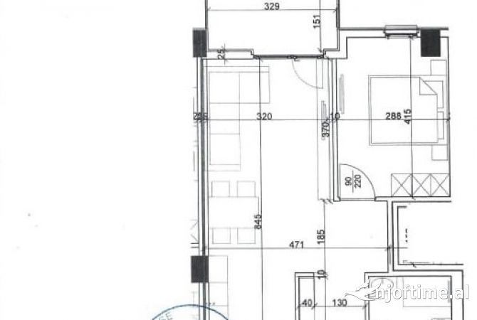 Shtepi ne shitje Apartament ne Tirane, 1+1, Mobilimi Bosh, pa mobiluar, Pagesa 119,625  Euro.