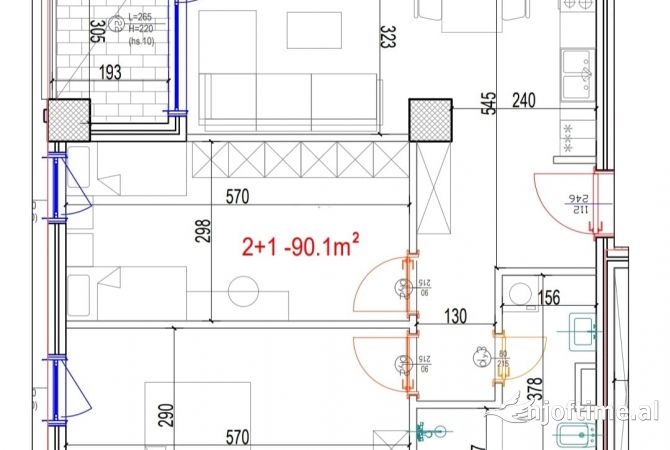 Shtepi ne shitje 2+1 ne Tirane - 187,600 Euro