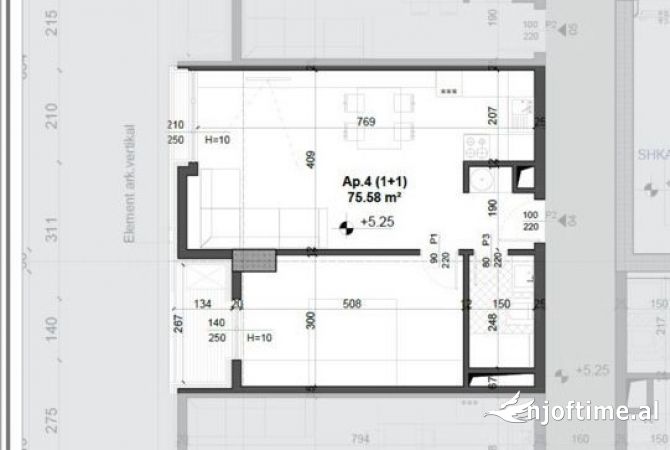 Shtepi ne shitje 1+1 ne Tirane - 101,710 Euro