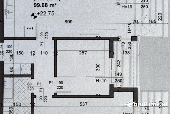 Shtepi ne shitje Apartament ne Tirane, 2+1, Mobilimi Bosh, pa mobiluar, Pagesa 139,706  Euro.