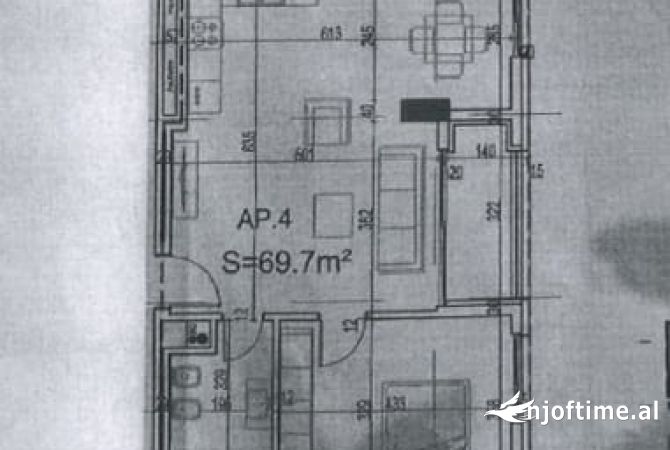 Shtepi ne shitje Apartament ne Vlore, 1+1, Mobilimi Bosh, pa mobiluar, Pagesa 229,320  Euro.