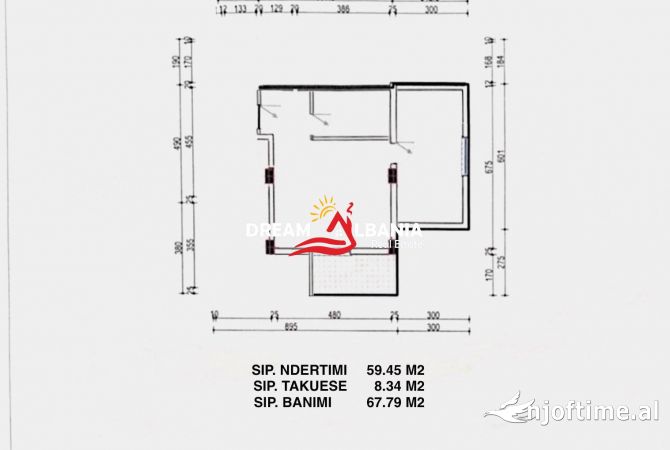 Shtepi ne shitje Apartament ne Tirane, 1+1, Mobilimi Bosh, pa mobiluar, Pagesa 125,000  Euro.