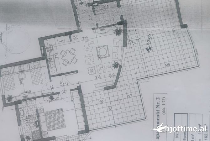 Shtepi ne shitje Apartament ne Tirane, 2+1, Mobilimi Bosh, pa mobiluar, Pagesa 170,000  Euro.