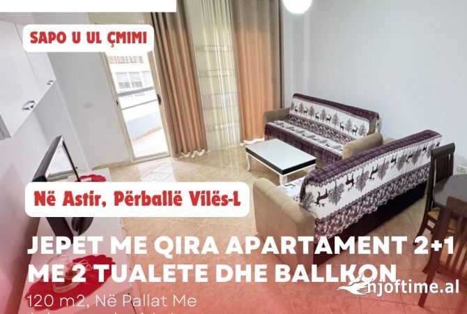 Shtepi me qera 2+1 ne Tirane - 450 Euro