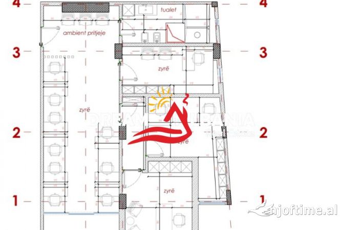 Ambiente Commerciale in Affitto 3+1 a Tirana - 1,700 Euro
