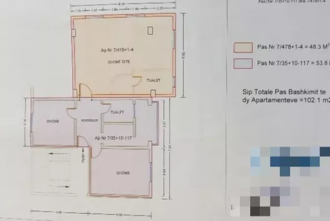 Shtepi ne shitje Apartament ne Tirane, 2+1, Mobilimi Pjeserisht e mobiluar, Pagesa 130,000  Euro.