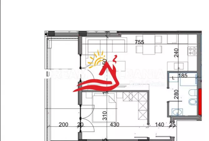 House for Sale 1+1 in Tirana - 126,000 Euro
