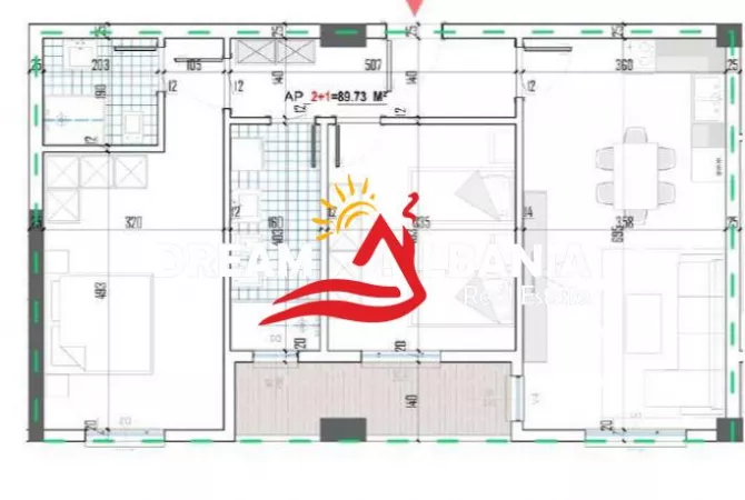 Shtepi ne shitje Apartament ne Tirane, 2+1, Mobilimi Bosh, pa mobiluar, Pagesa 110,000  Euro.