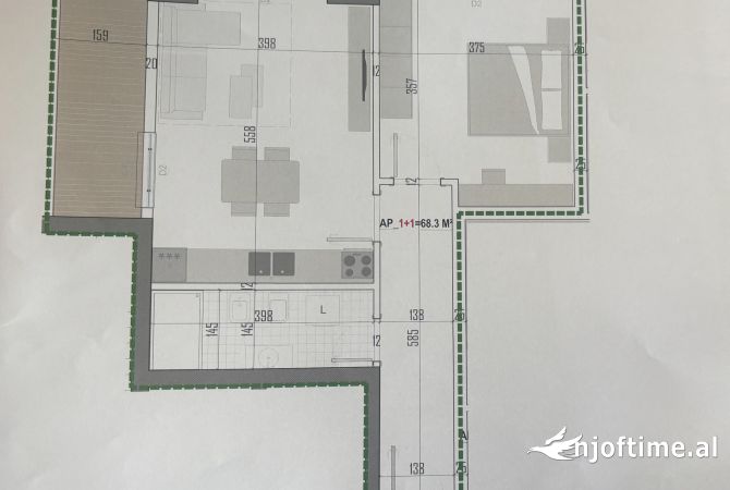 Shtepi ne shitje 1+1 ne Tirane - 88,000 Euro