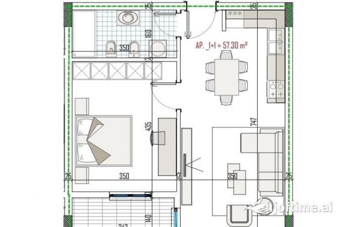 Shtepi ne shitje 2+1 ne Tirane - 75,000 Euro