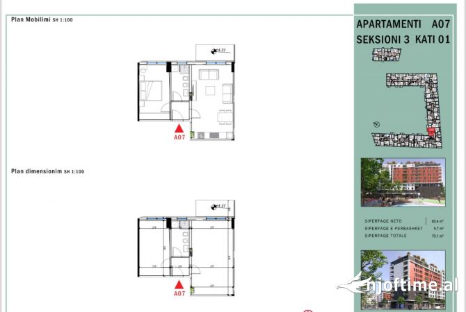 Shtepi ne shitje 1+1 ne Tirane - 112,200 Euro