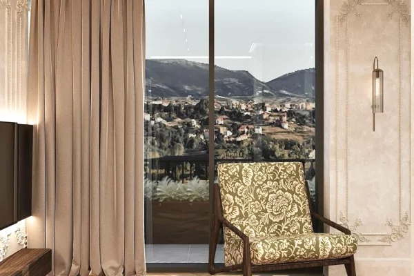 Shtepi ne shitje Penthose(kati i fundit panoramik) ne Tirane, 3+1, Mobilimi Bosh, pa mobiluar, Pagesa 950,000  Euro.