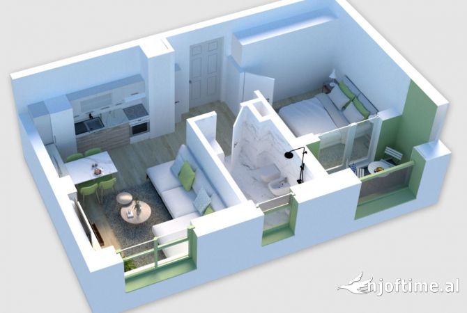 Shtepi ne shitje 1+1 ne Tirane - 95,000 Euro