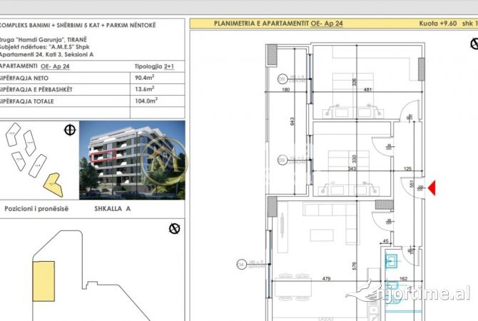 Shtepi ne shitje 2+1 ne Tirane - 177,000 Euro