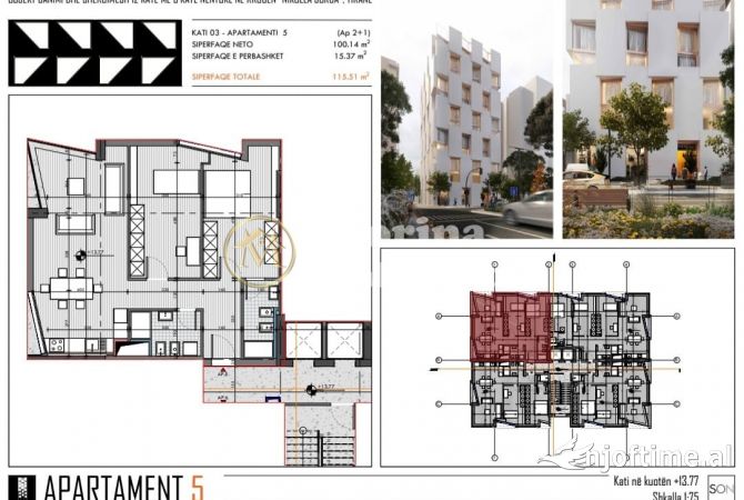 Shtepi ne shitje 2+1 ne Tirane - 345,000 Euro